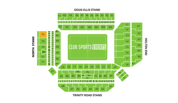 Aston Villa Star & Lion Hospitality Seating Plan