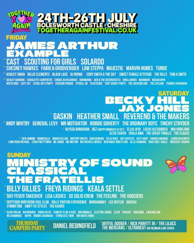 Together Again Official Lineup