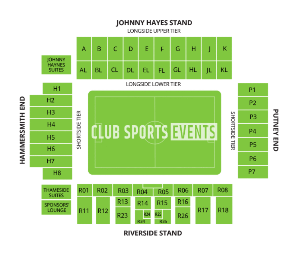 Fulham Seating Plan